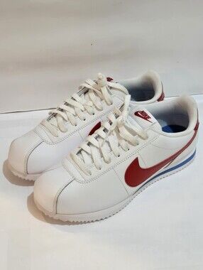 Nike Cortez Men's Size 8 White Varsity Red Blue Sneakers